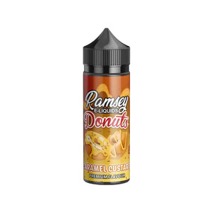 Ramsey Donuts caramel custard Flavour 100ml Shortfill E-liquid Great for Sub-ohm Vape Kits
