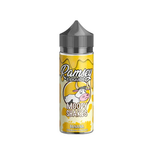 Ramsey Moody Shakes banana flavour 100ml Shortfill E-liquid great for Sub-ohm Vape Kits