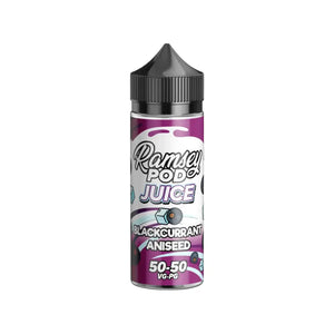 Ramsey Pod Juice Blackcurrant Aniseed flavour 100ml Shortfill E-liquid Great with Refillable Pod Vape Kits
