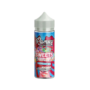 Ramsey Sweets raspberry mix Flavour 100ml Shortfill E-liquid great for Sub-ohm Vape Kits