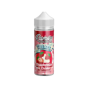 Ramsey Treats Strawberries Creme Flavour 100ml Shortfill E-liquid great for Sub-ohm Vape Kits
