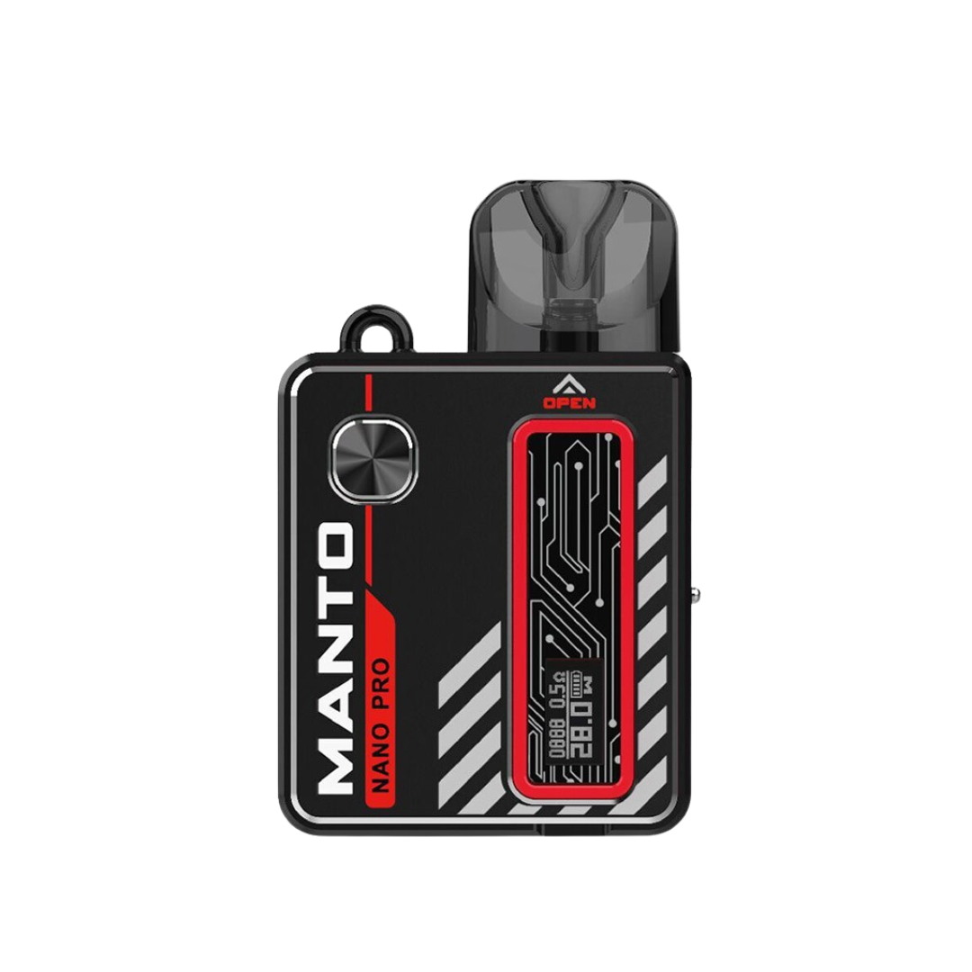 Rincoe Manto Nano Pro Pod Kit in red and black, featuring a sleek, compact design.