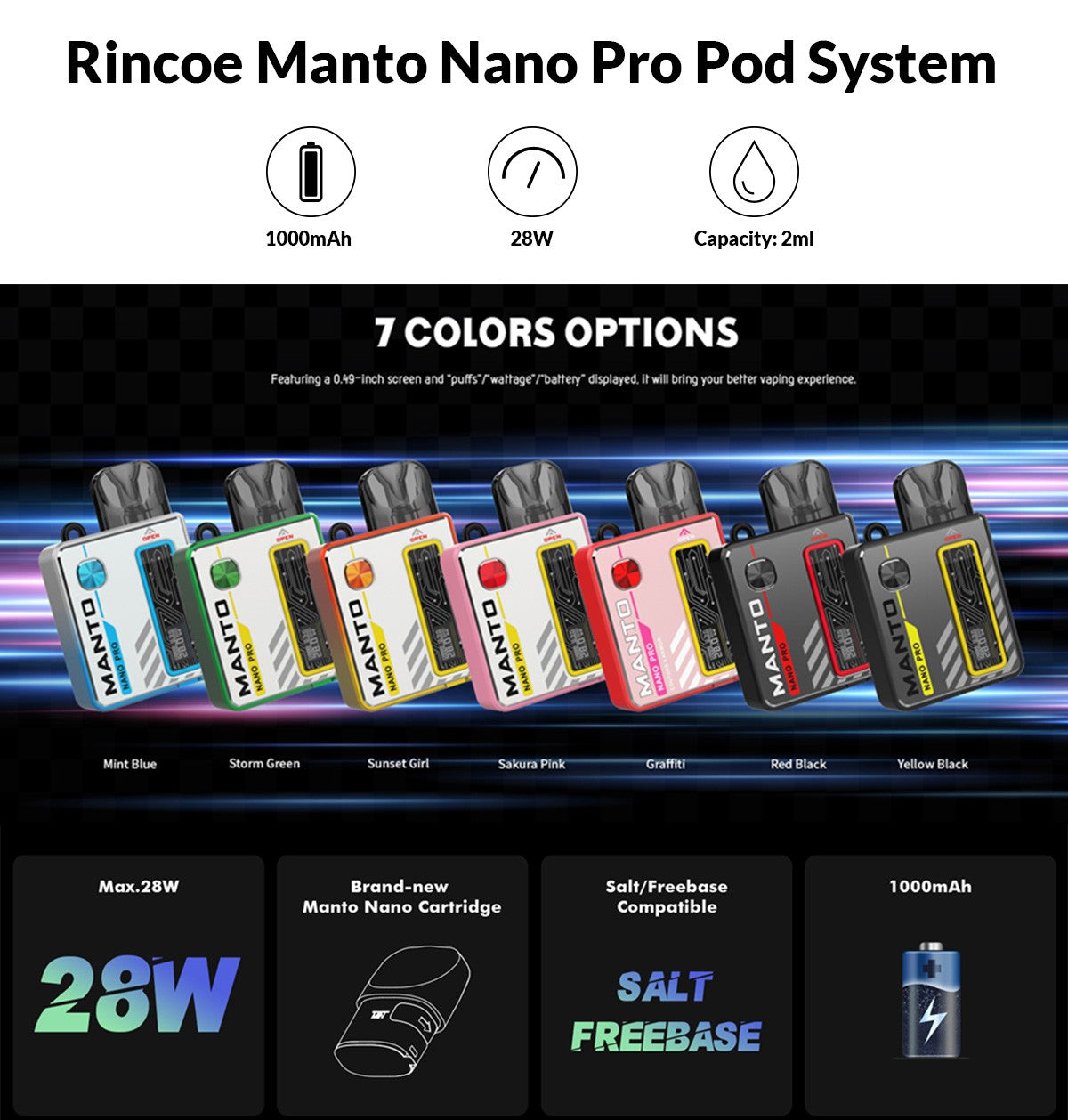 Rincoe Manto Nano Pro Pod Kit - ECIGONE