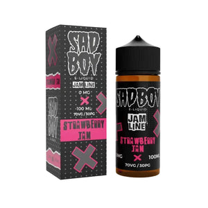 Sadboy strawberry jam flavour 100ml Shortfill E-liquid Great for Sub-ohm Vape Kits
