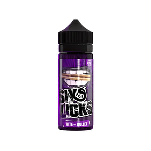 Six Licks Bite the bullet Flavour 100ml Shortfill E-liquid great for Sub-ohm Vape Kits & Sub-ohm Vape Tanks