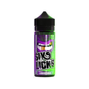 Six Licks Liquid Gold Flavour 100ml Shortfill E-liquid great for Sub-ohm Vape Kits & Sub-ohm Vape Tanks