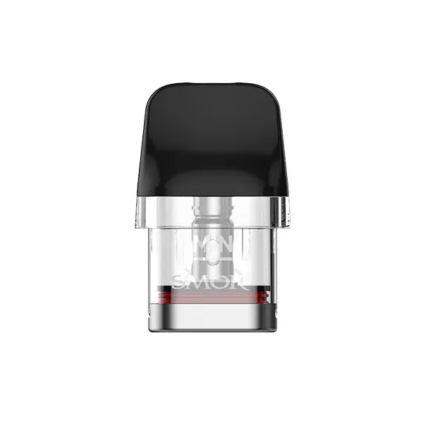 Smok Novo M replacement pod, transparent with a black mouthpiece.