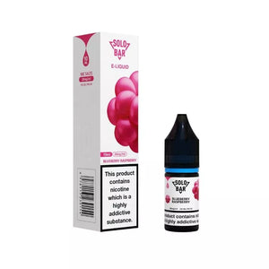 solo bar 10ml nic salt e-liquid blueberry raspberry flavour great for refillable pod vape kits