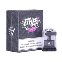 Suicide Mods Ether Boro V2 RBA in black with packaging, featuring nicotine warning label.