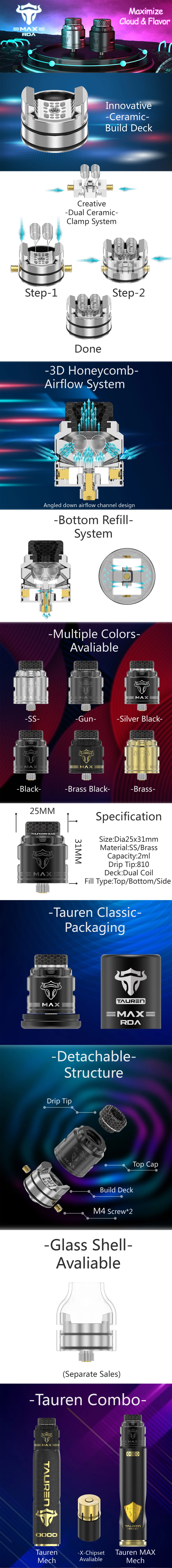 THC Tauren Max RDA - ECIGONE