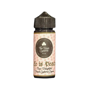 The Kings Creams life is peachy Cream 100ml Shortfill vape juice great for Sub-ohm Vape Tanks