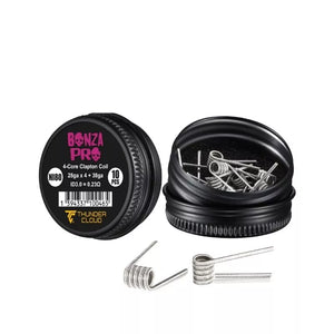 ThunderCloud Bonza Pro Premade Coils 4-core Clapton Coil 28ga x 4 + 38g 0.23ohm