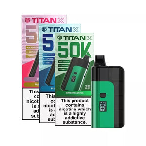 Titan 50K Prefilled Vape Kit up to 50,000 puffs with 6 Replacement Capsules and 2x tanks