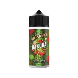 Twelve Monkeys Hakuna Flavour 100ml E-liquid Shortfill great for sub-ohm vape tanks