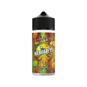 Twelve Monkeys mangabeys Flavour 100ml E-liquid Shortfill great for sub-ohm vape tanks