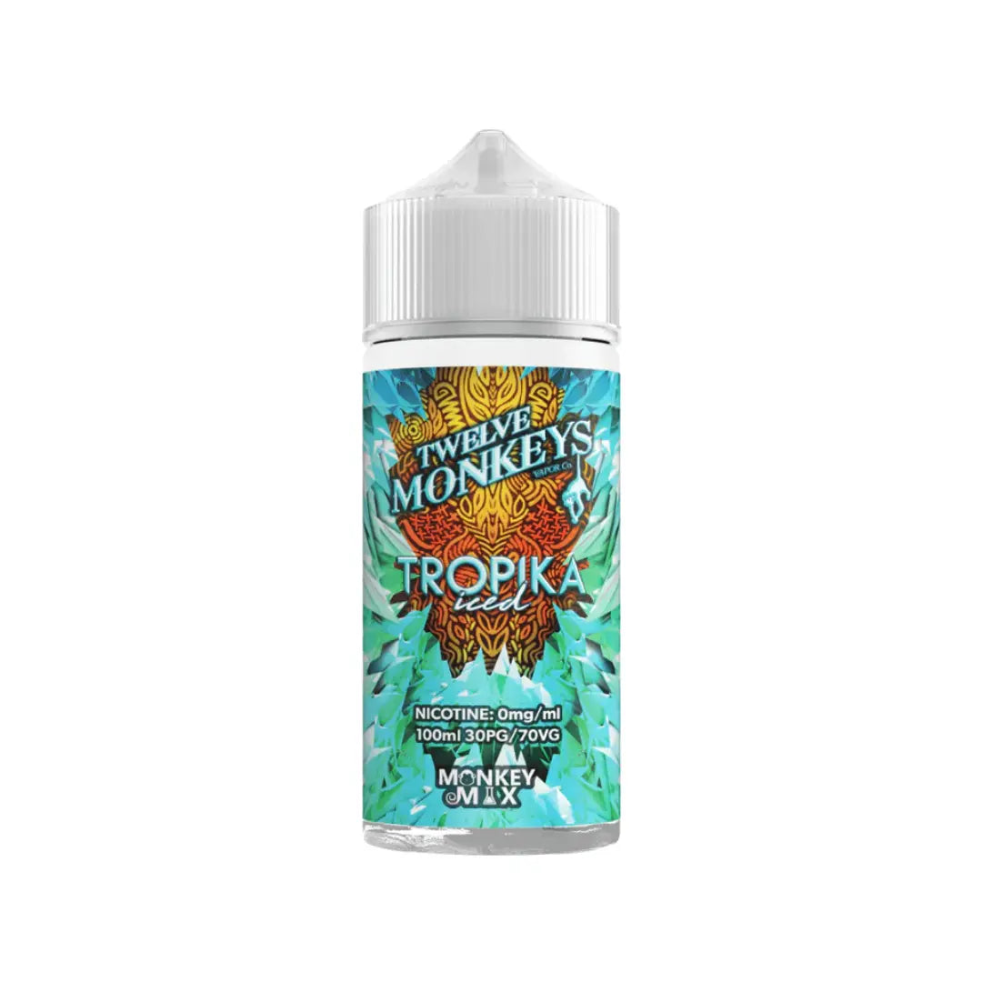 Twelve Monkeys Tropika Iced 100ml Shortfill E-liquid - UK Twelve Monkeys Tropika Iced 100ml Shortfill E-liquid - UK