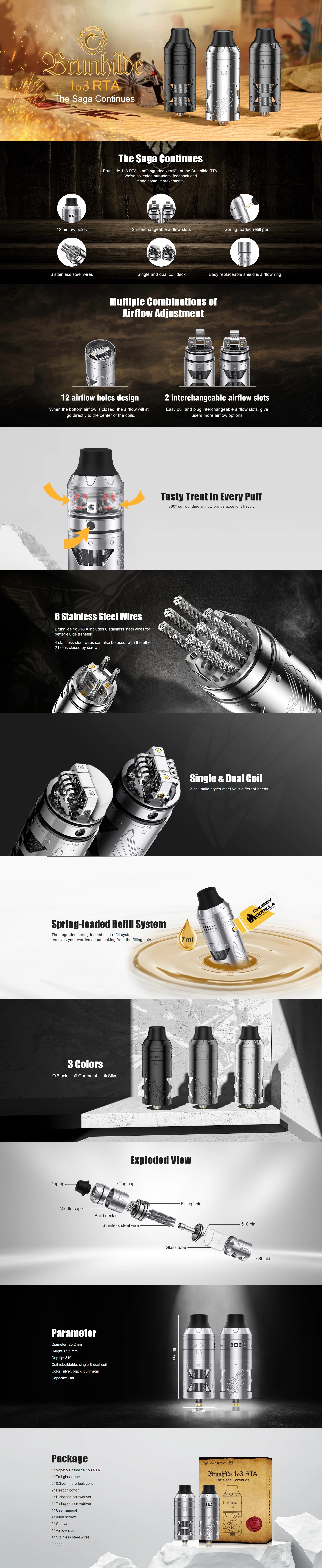 Vapefly Brunhilde 1o3 RTA - ECIGONE