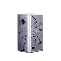 Silver Vaperz Cloud Hammer of God Shinobi vape mod with engraved samurai design.