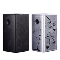 Vaperz Cloud Hammer of God Shinobi vape mods in black and silver with engraved samurai design.