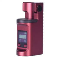 Vaperz Cloud Parsons SBS DNA80C Mod in Wine Red, showcasing compact design with an 80W display screen, suitable for versatile vaping needs.