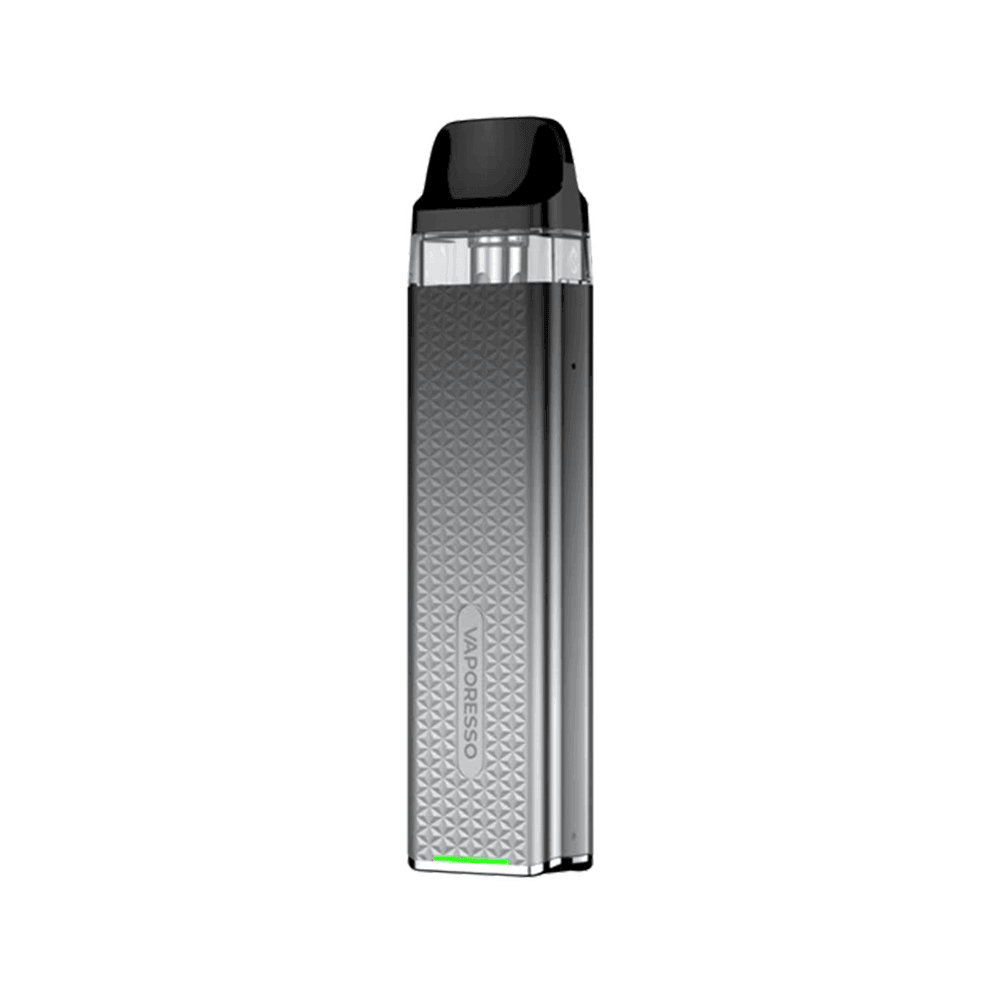 Vaporesso Xros 3 Mini Pod Kit in Icy Silver, sleek and compact design.