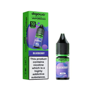 Vaporesso Dojoliq 10ml Nic Salt blueberry flavour available in 10mg and 20mg strength great for refillable pod vape kits