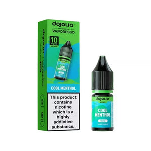Vaporesso Dojoliq 10ml Nic Salt cool menthol flavour available in 10mg and 20mg strength great for refillable pod vape kits