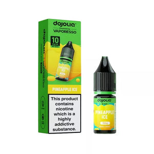 Vaporesso Dojoliq 10ml Nic Salt pineapple ice flavour available in 10mg and 20mg strength great for refillable pod vape kits