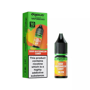 Vaporesso Dojoliq 10ml Nic Salt sour watermelon candy flavour available in 10mg and 20mg strength great for refillable pod vape kits