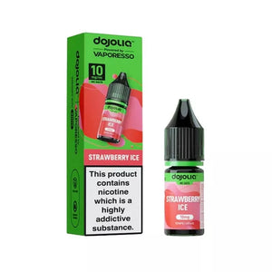 Vaporesso Dojoliq 10ml Nic Salt strawberry ice flavour available in 10mg and 20mg strength great for refillable pod vape kits