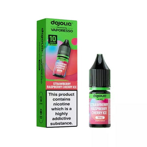 Vaporesso Dojoliq 10ml Nic Salt strawberry raspberry cherry ice flavour available in 10mg and 20mg strength great for refillable pod vape kits
