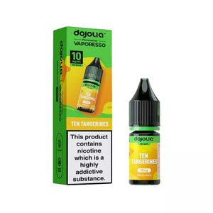 Vaporesso Dojoliq 10ml Nic Salt ten tangerines flavour available in 10mg and 20mg strength great for refillable pod vape kits