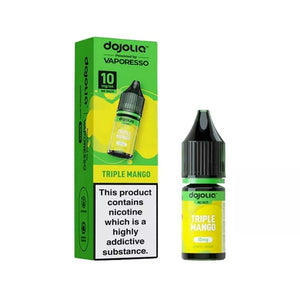 Vaporesso Dojoliq 10ml Nic Salt triple mango flavour available in 10mg and 20mg strength great for refillable pod vape kits