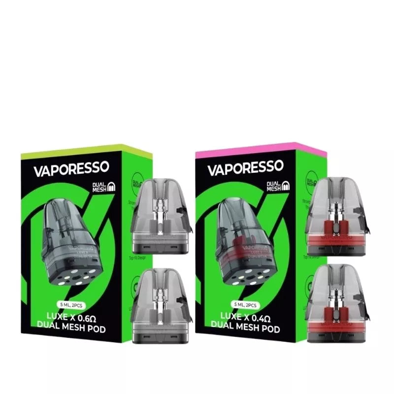 Vaporesso Luxe X Dual Mesh Pods | 5ml 2-Pack | Ecigone Vaporesso Luxe X Dual Mesh Pods | 5ml 2-Pack | Ecigone