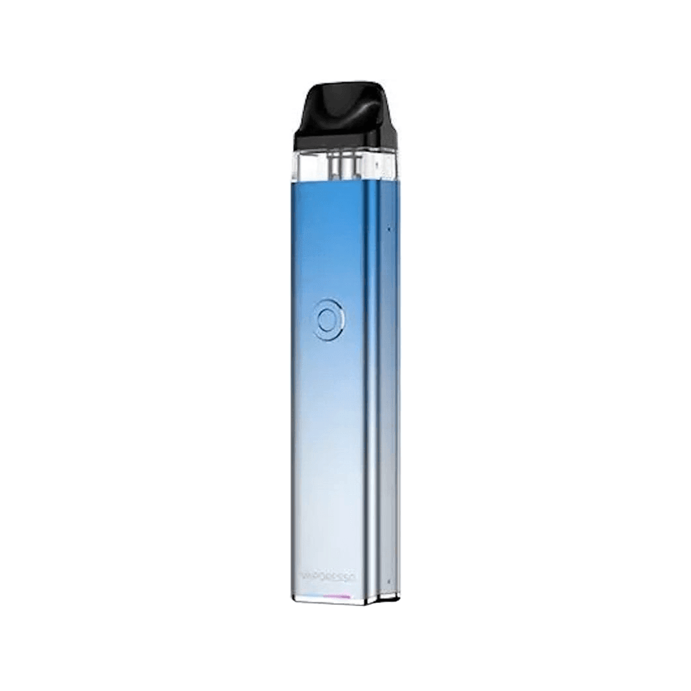 Sky blue Vaporesso Xros 3 pod vape kit with a sleek, modern design.