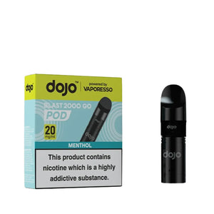 Dojo Blast 2000 Go Prefilled Pods By Vaporesso for the Dojo Blast 2000 Go Pod Vape Kit Menthol Flavour 