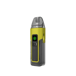 Four Vaporesso Luxe X2 pod vape kits in green, black, red, and yellow.