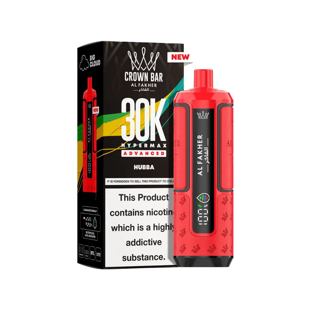 Al Fakher 30K Vape | 45 Crown Bar Flavours | Prefilled Kit Al Fakher 30K Vape | 45 Crown Bar Flavours | Prefilled Kit