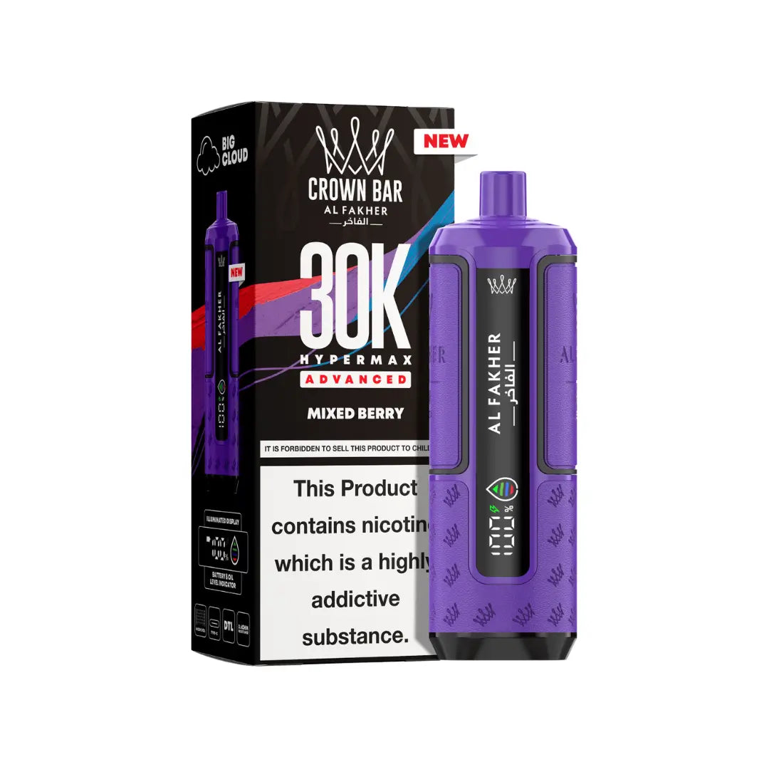 Al Fakher 30K Vape | 45 Crown Bar Flavours | Prefilled Kit Al Fakher 30K Vape | 45 Crown Bar Flavours | Prefilled Kit