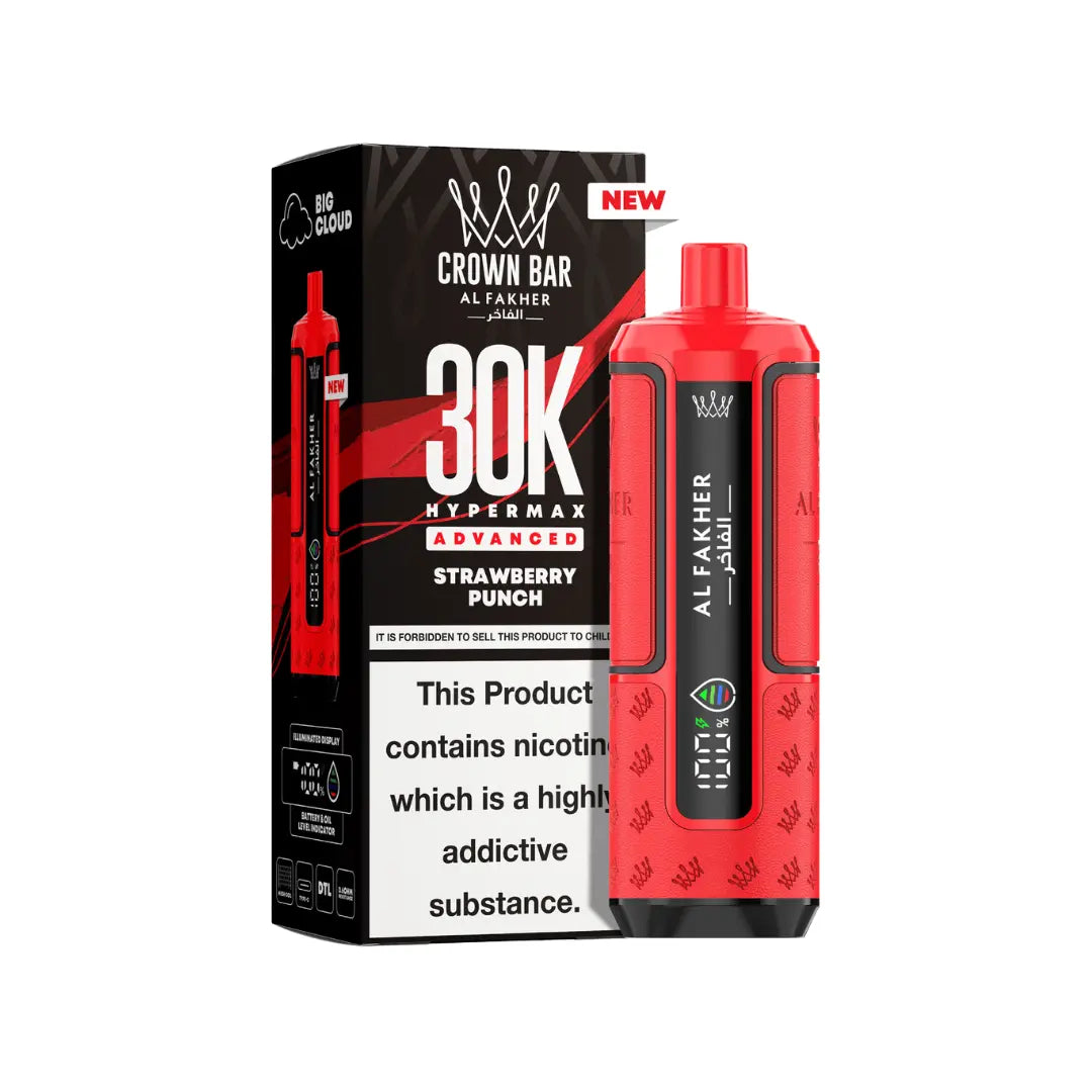 Al Fakher 30K Vape | 45 Crown Bar Flavours | Prefilled Kit Al Fakher 30K Vape | 45 Crown Bar Flavours | Prefilled Kit