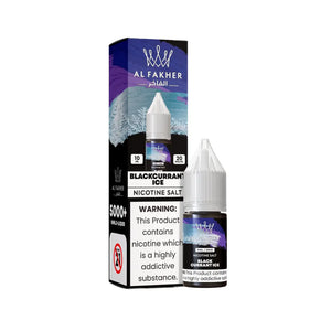 Al Fakher Blackcurrant Ice 10ml Nic Salt E-liquid - Great for Refillable Vape Kits 