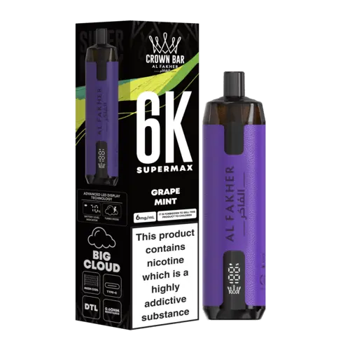 Al Fahker Crown Bar 6K Supermax Disposable Vape Kit