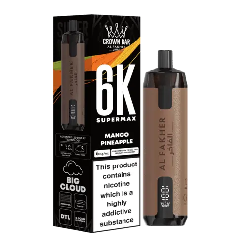 Al Fahker Crown Bar 6K Supermax Disposable Vape Kit