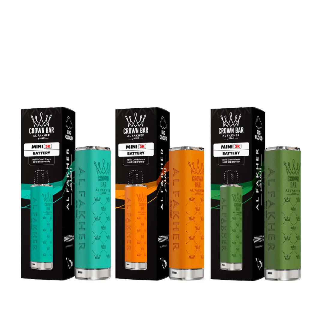Al Fakher Mini 3K | Crown Bar Vape | Refillable with 38 Flavours Al Fakher Mini 3K | Crown Bar Vape | Refillable with 38 Flavours