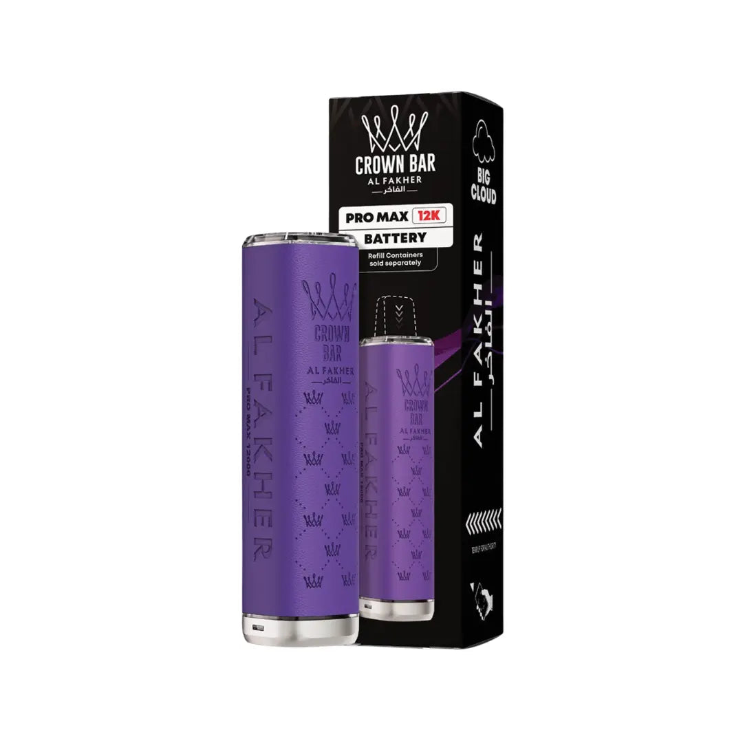 Al Fakher Pro Max 12K | Refillable Crown Bar Vape | 900mAh Battery Al Fakher Pro Max 12K | Refillable Crown Bar Vape | 900mAh Battery