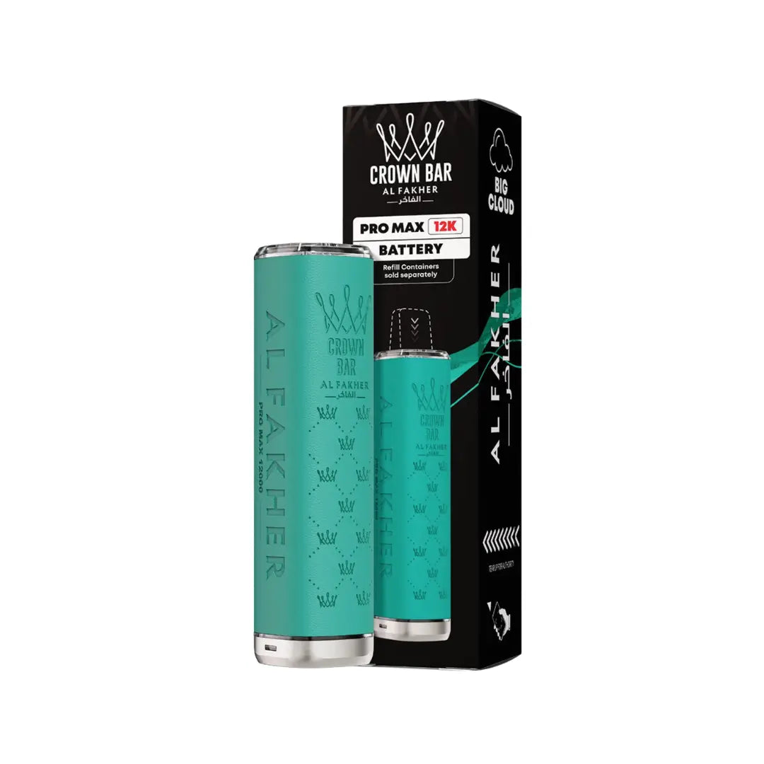 Al Fakher Pro Max 12K | Refillable Crown Bar Vape | 900mAh Battery Al Fakher Pro Max 12K | Refillable Crown Bar Vape | 900mAh Battery