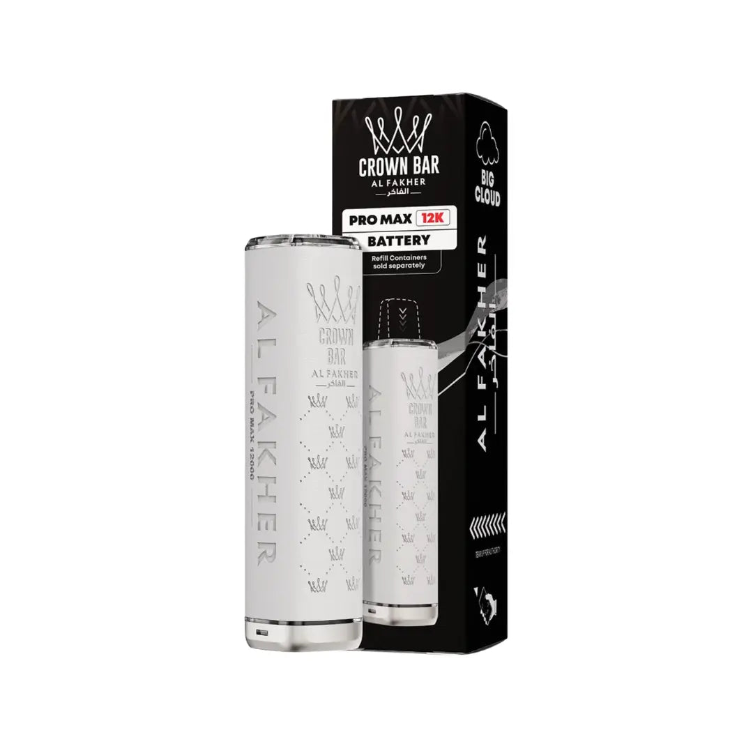 Al Fakher Pro Max 12K | Refillable Crown Bar Vape | 900mAh Battery Al Fakher Pro Max 12K | Refillable Crown Bar Vape | 900mAh Battery