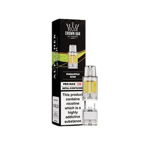 Al Fakher Crown Bar Pro Max 12K Refill Pods for the Al Fakher Crown Bar Pro Max Device - Pineapple Kiwi Flavour 