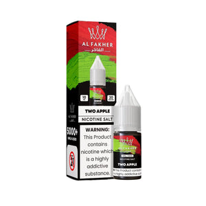 Al Fakher Two Apple 10ml Nic Salt E-liquid - Great for Refillable Vape Kits 