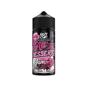 All Day Desserts Jammy Coconut Traybake Flavour 100ml By Wick Addiction Vape Juice Perfect for Sub-ohm Vape Kits & Sub-Ohm Vape Tanks
